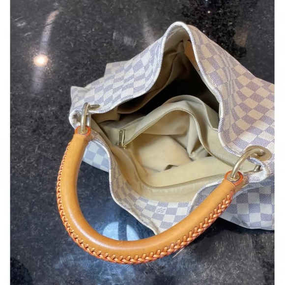 Checkered White and Gray Tote Bag - Picture 2 of 8